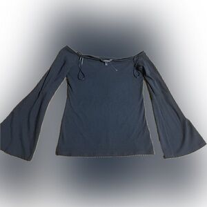BANANA REPUBLIC Black Bell Sleeve Top – Size XS